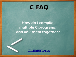 How do I compile  multiple C programs  and link them together?