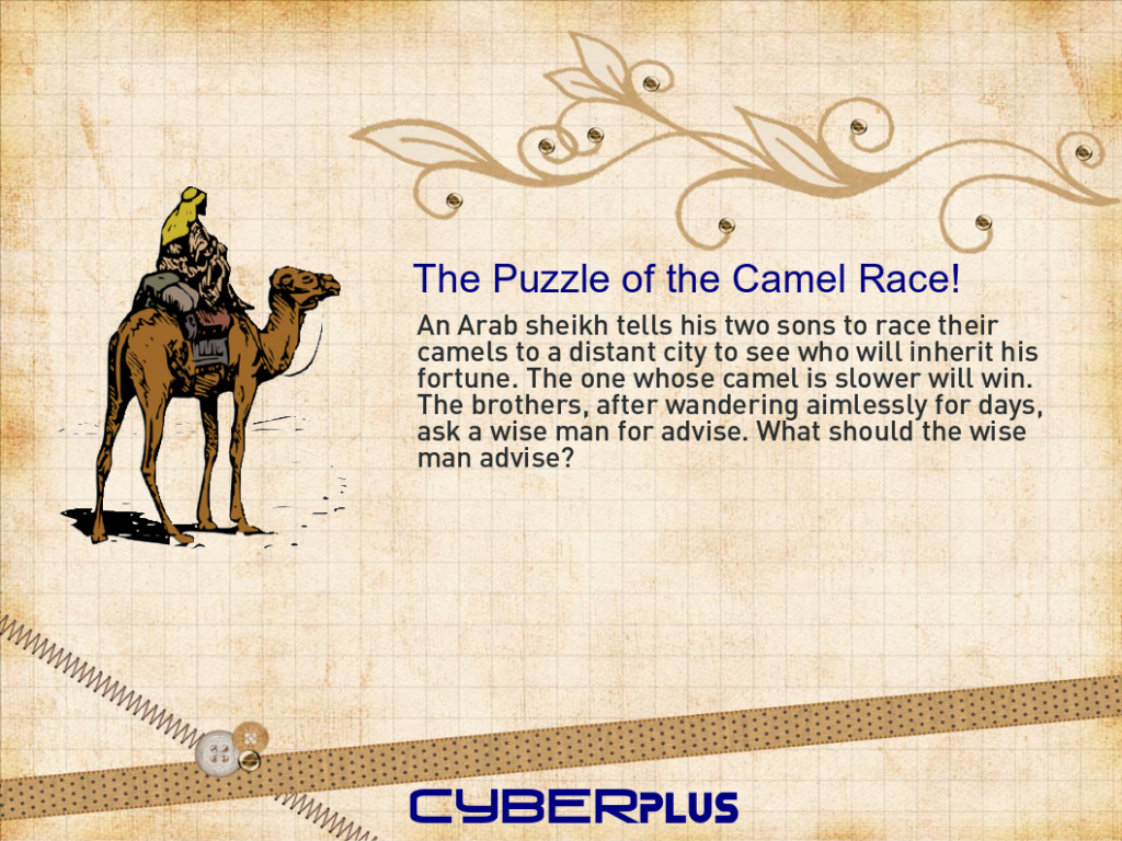 The Puzzle of the Camel Race